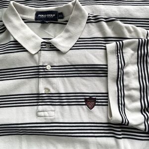 POLO GOLF Ralph Lauren Blue Striped Cotton Short Sleeve Polo Shirt Men’s XXL